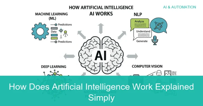 Visual overview of How Does Artificial Intelligence Work Explained Simply