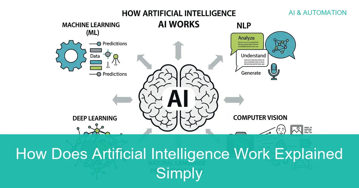 Visual overview of How Does Artificial Intelligence Work Explained Simply